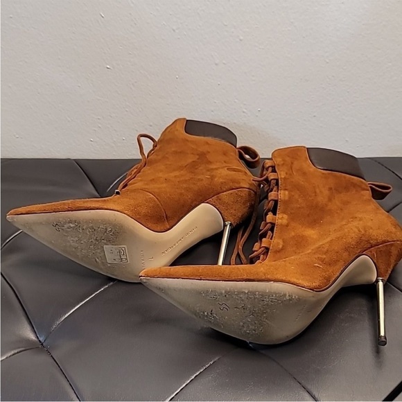 Good American  Scandal Lace Up High Heel Booties - Picture 7 of 10